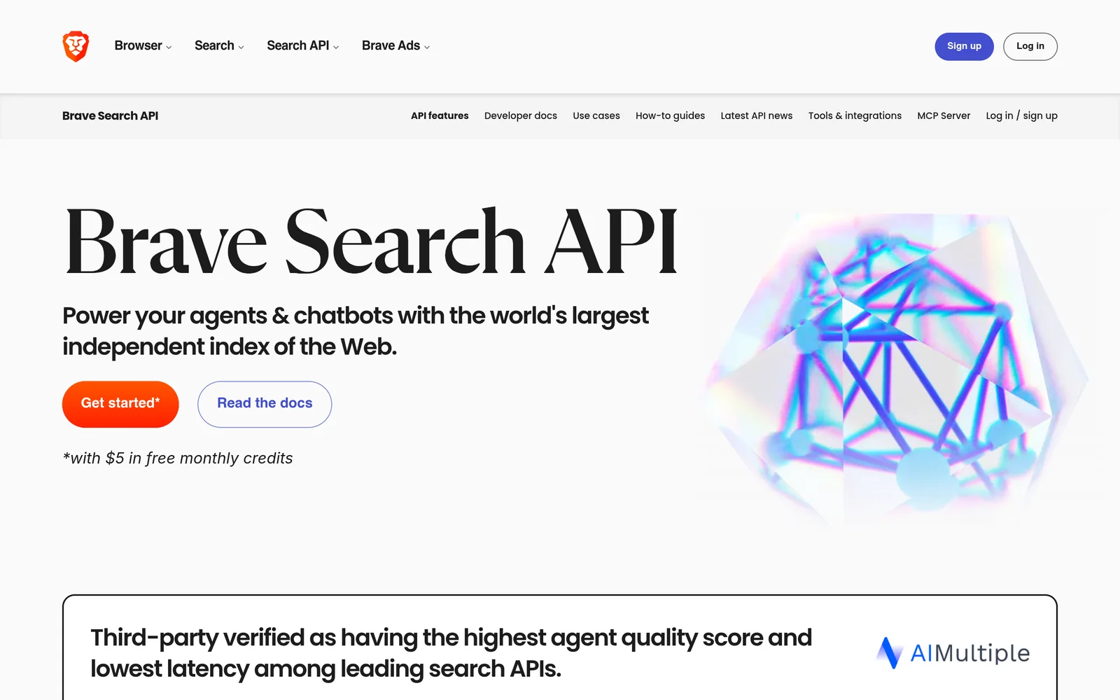 Brave Search API homepage