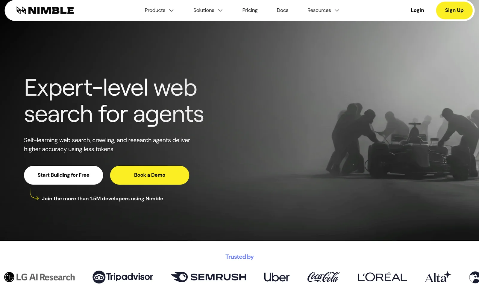 Nimble homepage