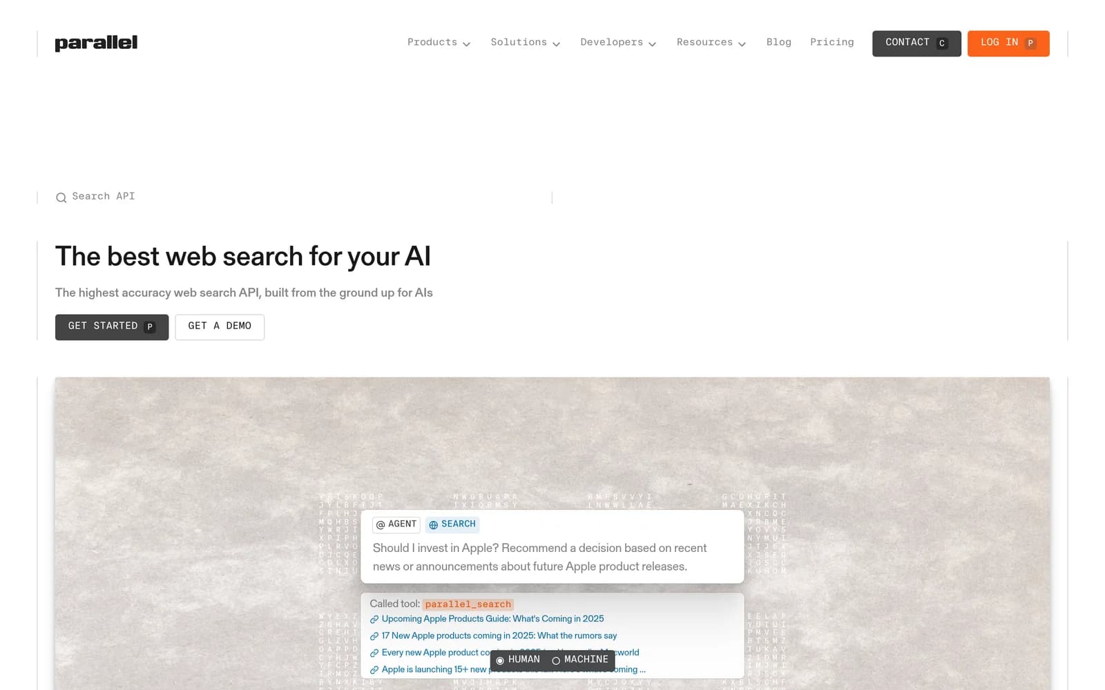 Parallel Search homepage
