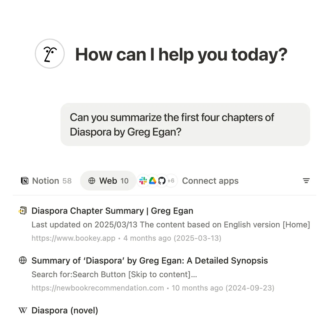Notion Research Mode Interface